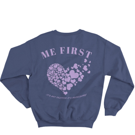 Exploding Heart Sweatshirt (Navy and Purple)