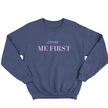 Exploding Heart Sweatshirt (Navy and Purple)