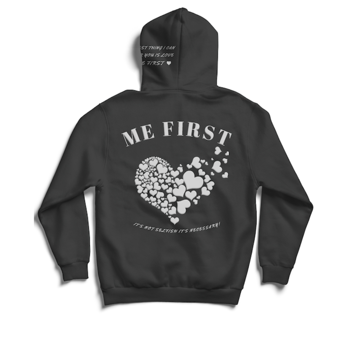 EXPLODING HEART HOODIE GREY PRINT