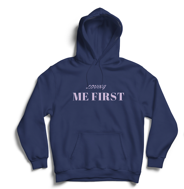 Exploding Heart Hoodie (Navy and Purple)