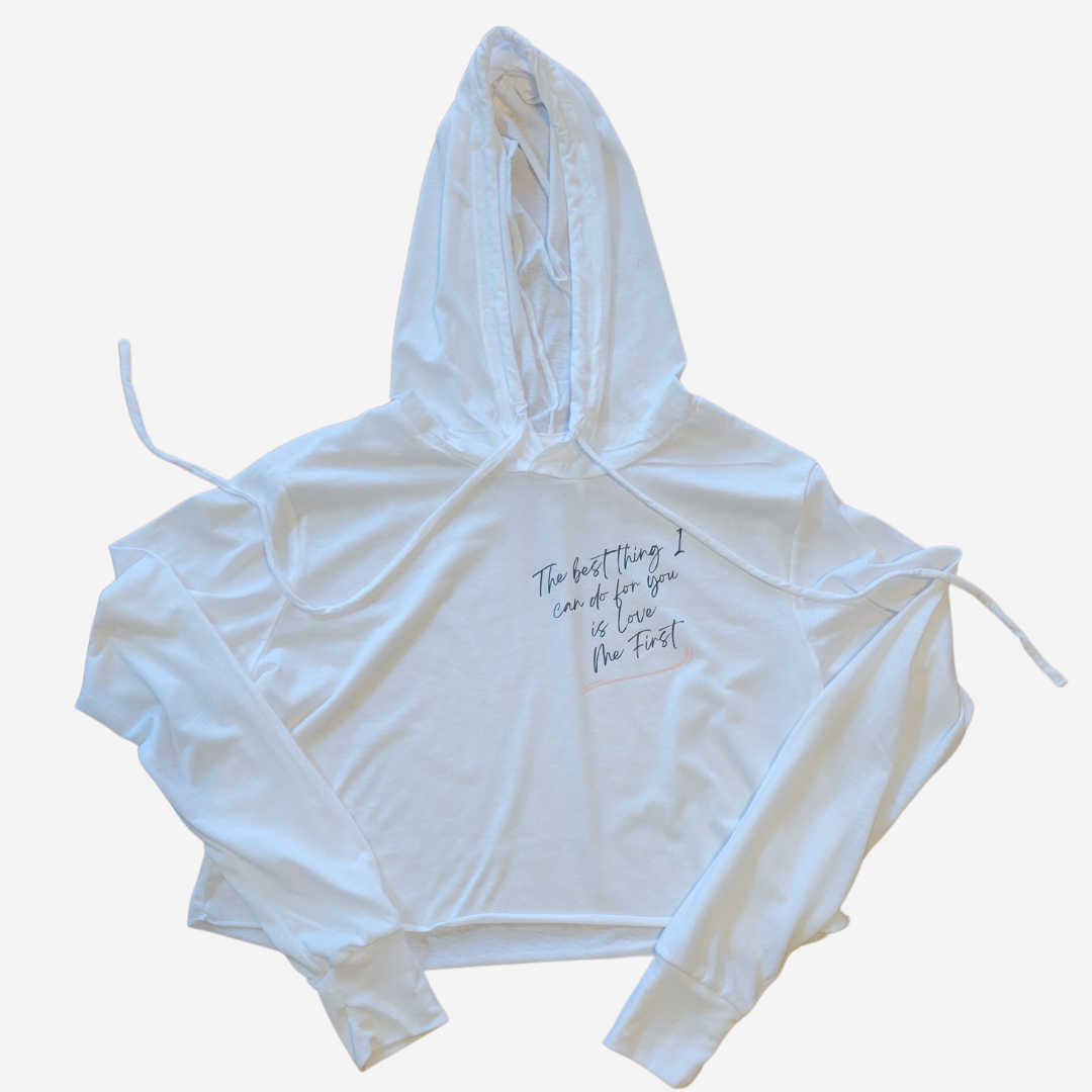 Classic Love Me First Crop Hoodie