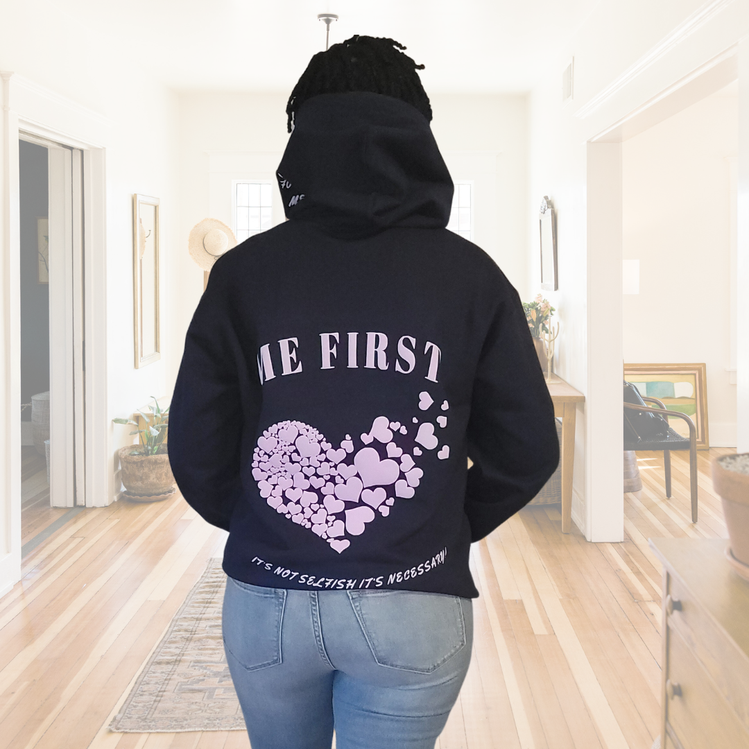 Exploding Heart Hoodie (Navy and Purple)